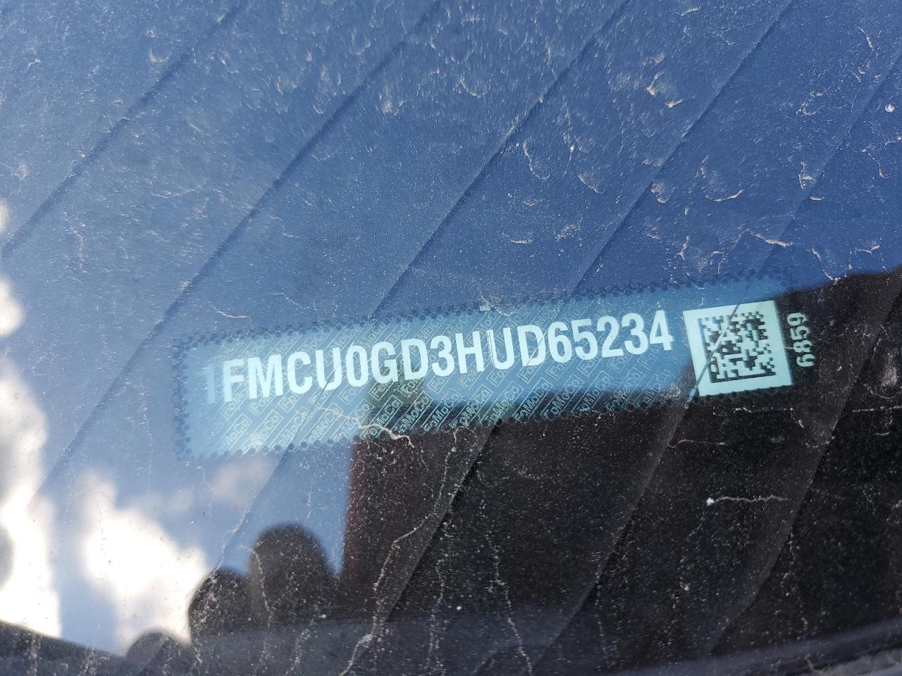 2017 Ford Escape Se VIN: 1FMCU0GD3HUD65234 Lot: 90649135