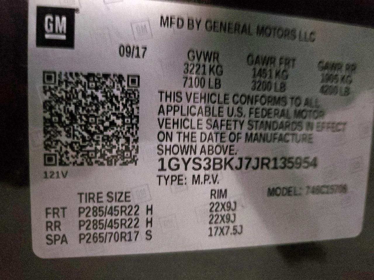 2018 Cadillac Escalade Luxury VIN: 1GYS3BKJ7JR135954 Lot: 89872895