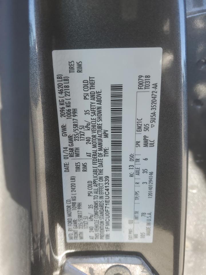 2014 Ford Escape S VIN: 1FMCU0F71EUC41339 Lot: 86729485