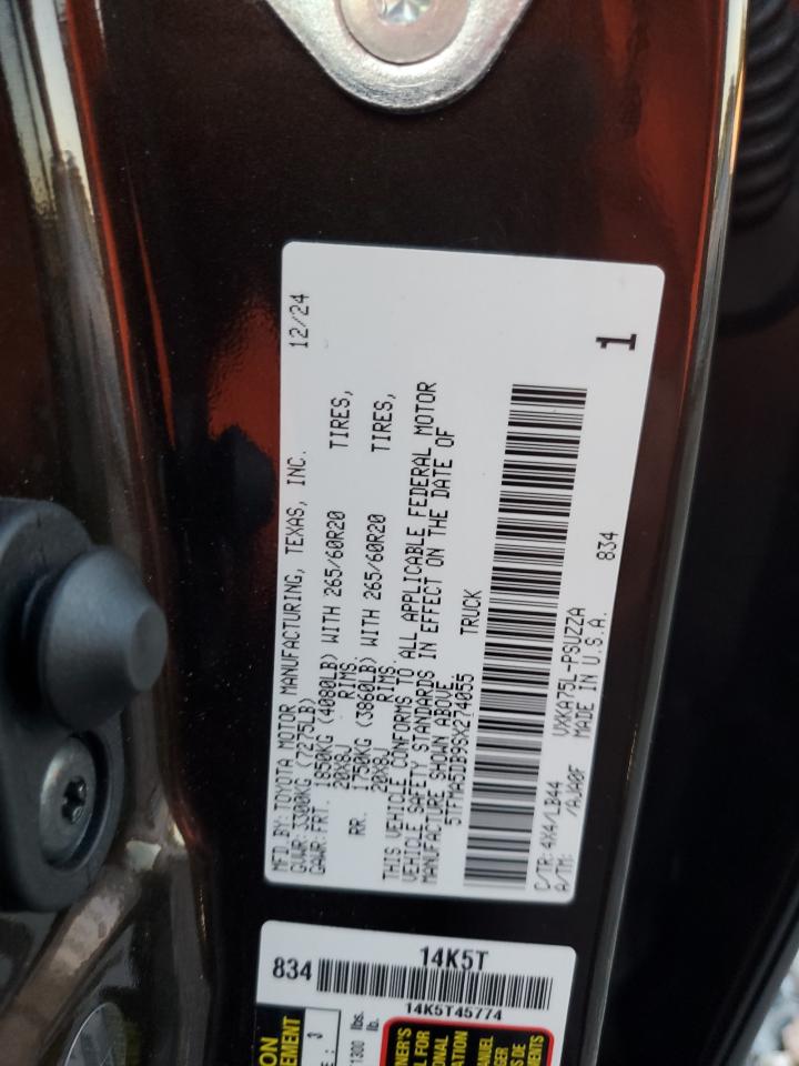 2025 Toyota Tundra Crewmax Platinum VIN: 5TFMA5DB9SX274055 Lot: 86487325