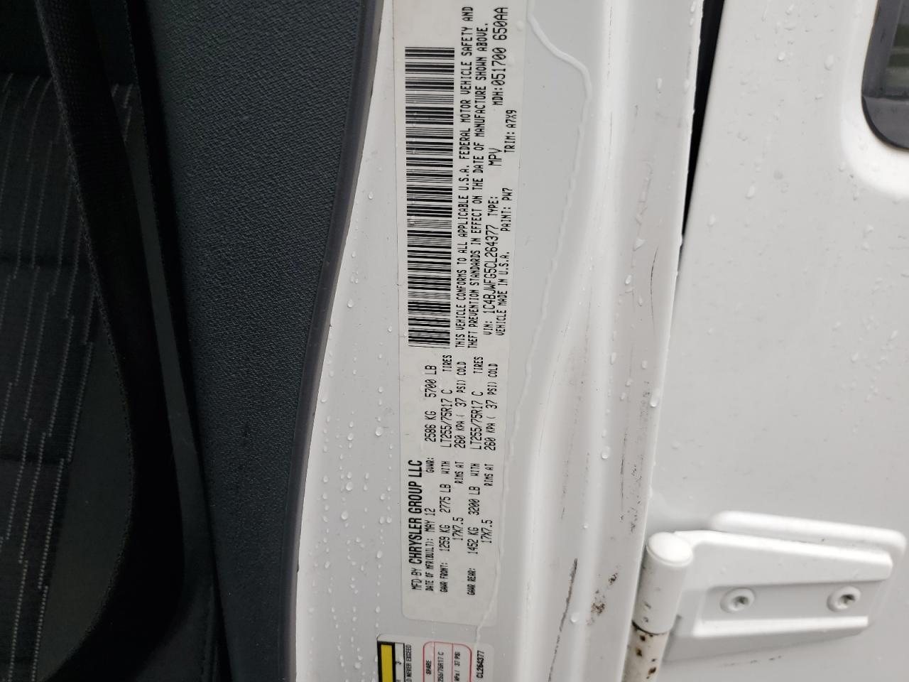 2012 Jeep Wrangler Unlimited Rubicon VIN: 1C4BJWFG5CL264377 Lot: 86623945