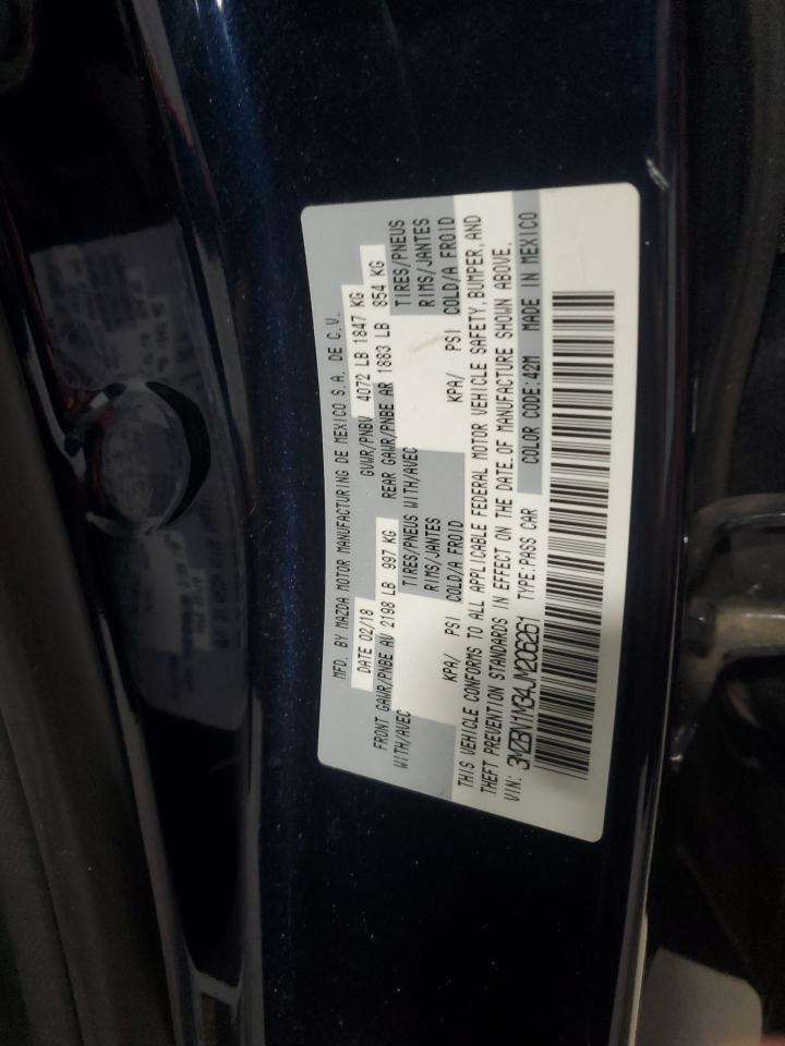 2018 Mazda 3 Grand Touring VIN: 3MZBN1M34JM206261 Lot: 90623175