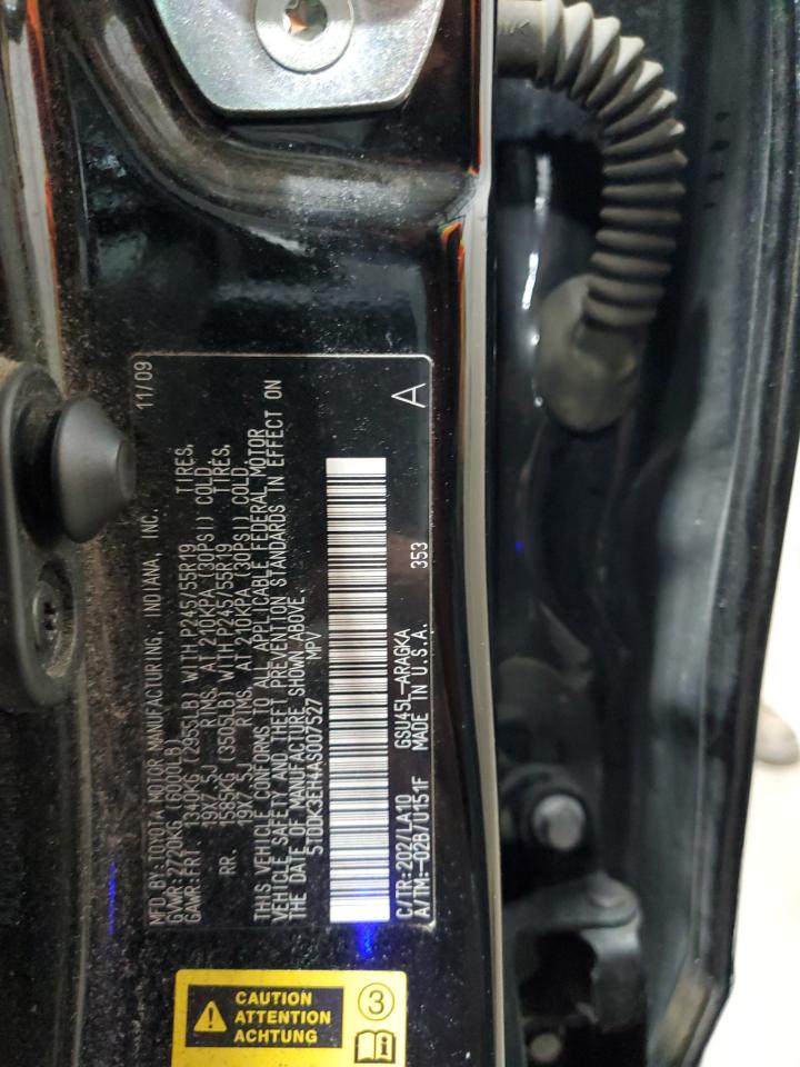 2010 Toyota Highlander Limited VIN: 5TDDK3EH4AS007527 Lot: 85336715