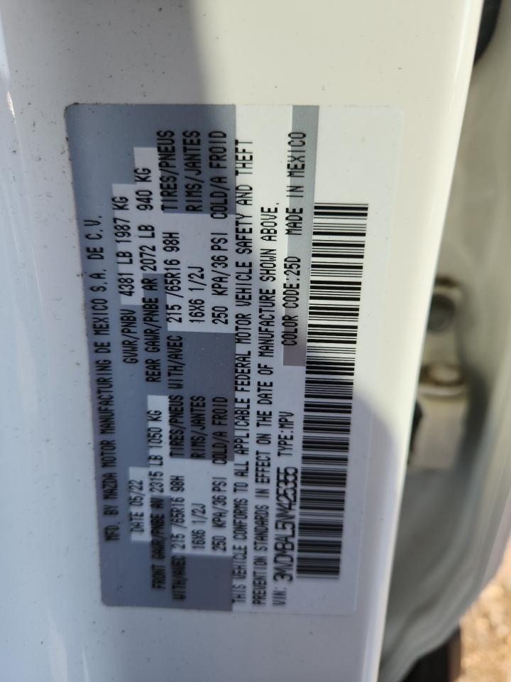 2022 Mazda Cx-30 VIN: 3MVDMBAL5NM425355 Lot: 89858425