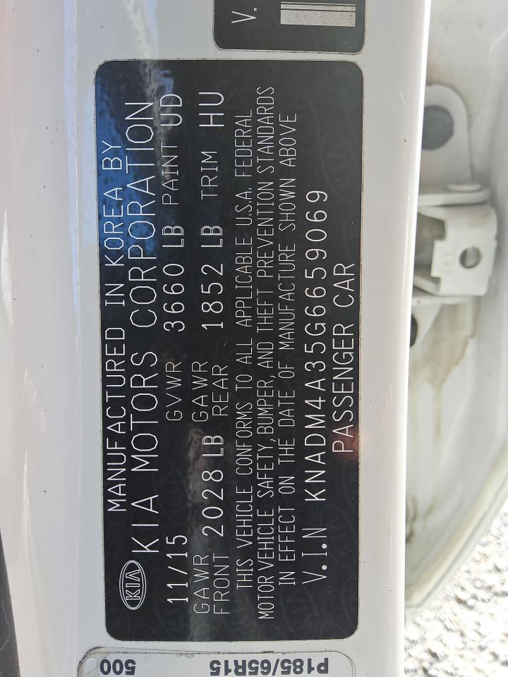 2016 Kia Rio Lx VIN: KNADM4A35G6659069 Lot: 87028875