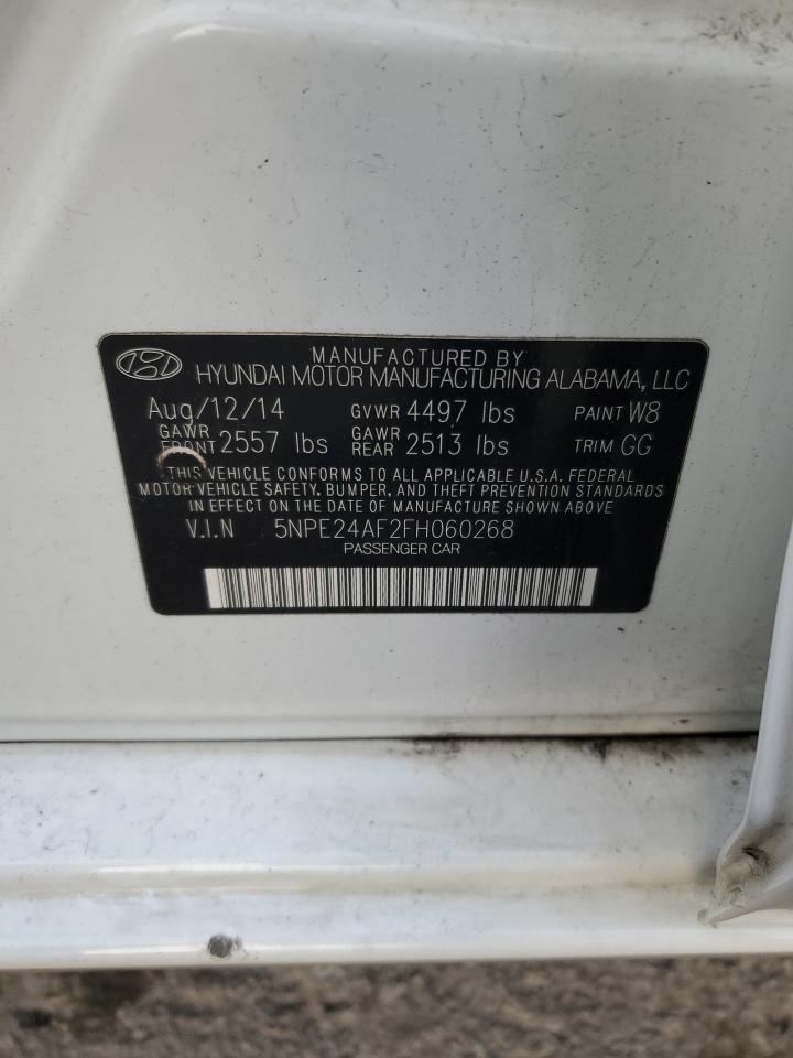 2015 Hyundai Sonata Se VIN: 5NPE24AF2FH060268 Lot: 82351885