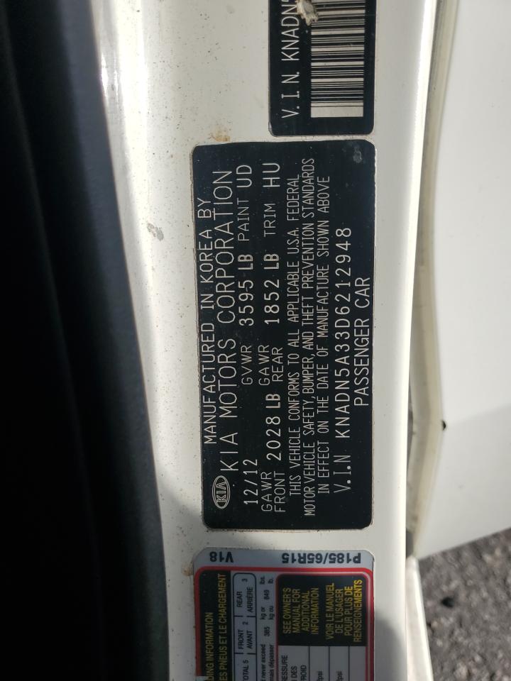 2013 Kia Rio Ex VIN: KNADN5A33D6212948 Lot: 81940785