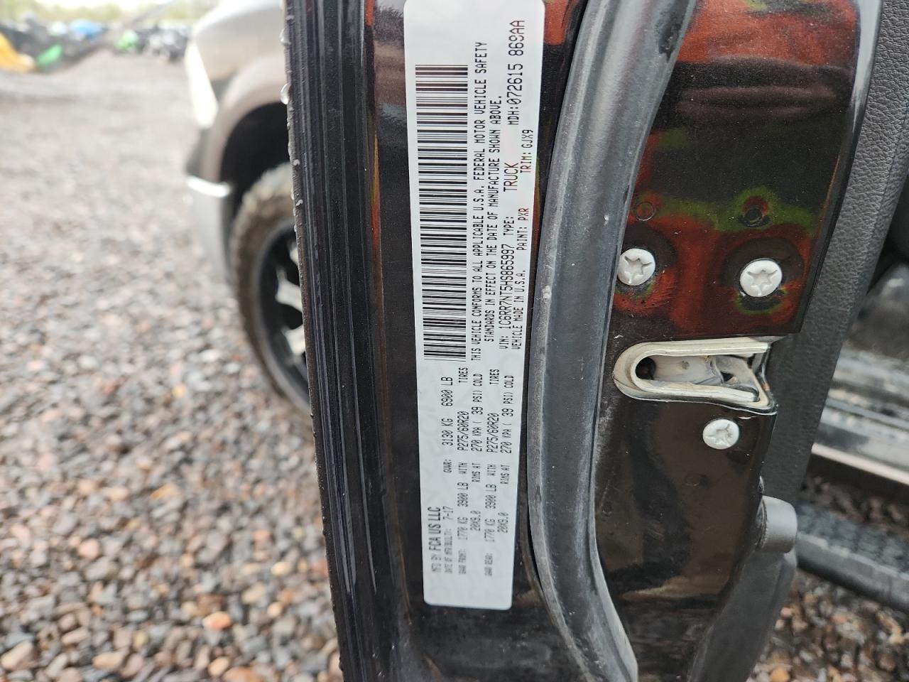 2017 Ram 1500 Laramie VIN: 1C6RR7NT5HS865997 Lot: 86066595