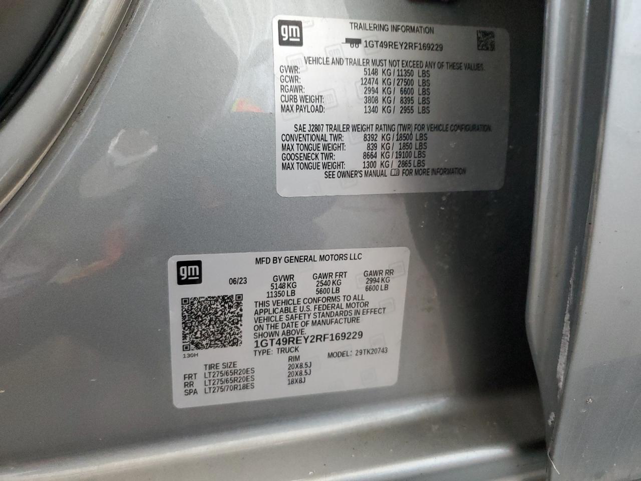 2024 GMC Sierra K2500 Denali VIN: 1GT49REY2RF169229 Lot: 84433435