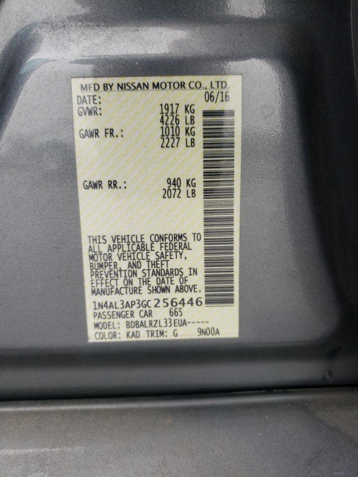 2016 Nissan Altima 2.5 VIN: 1N4AL3AP3GC256446 Lot: 90434795