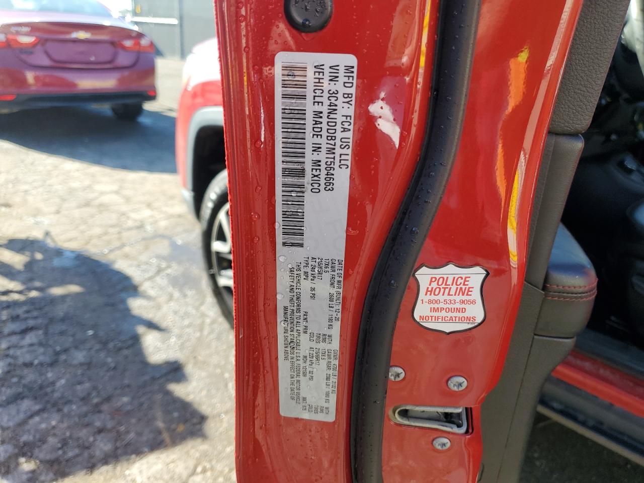 2021 Jeep Compass Trailhawk VIN: 3C4NJDDB7MT564663 Lot: 84757225