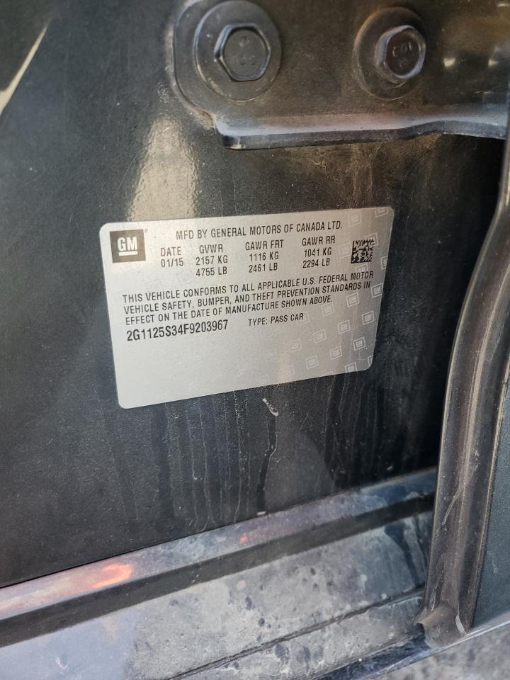 2015 Chevrolet Impala Lt VIN: 2G1125S34F9203967 Lot: 84969725