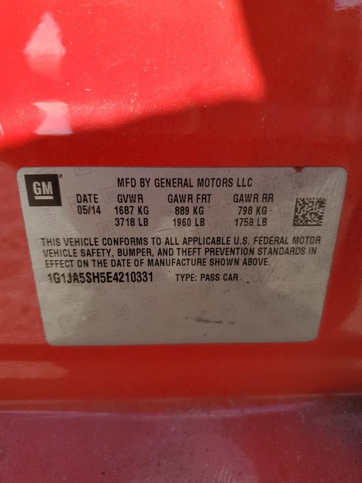 2014 Chevrolet Sonic Ls VIN: 1G1JA5SH5E4210331 Lot: 84890995