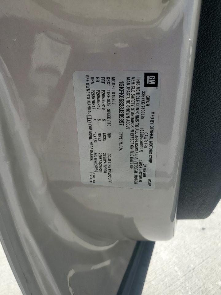 2008 GMC Yukon Xl Denali VIN: 1GKFK66828J209397 Lot: 90513215