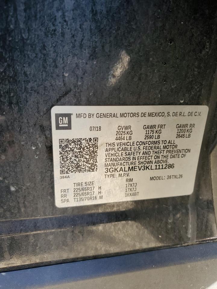 2019 GMC Terrain Sle VIN: 3GKALMEV3KL111286 Lot: 82553765