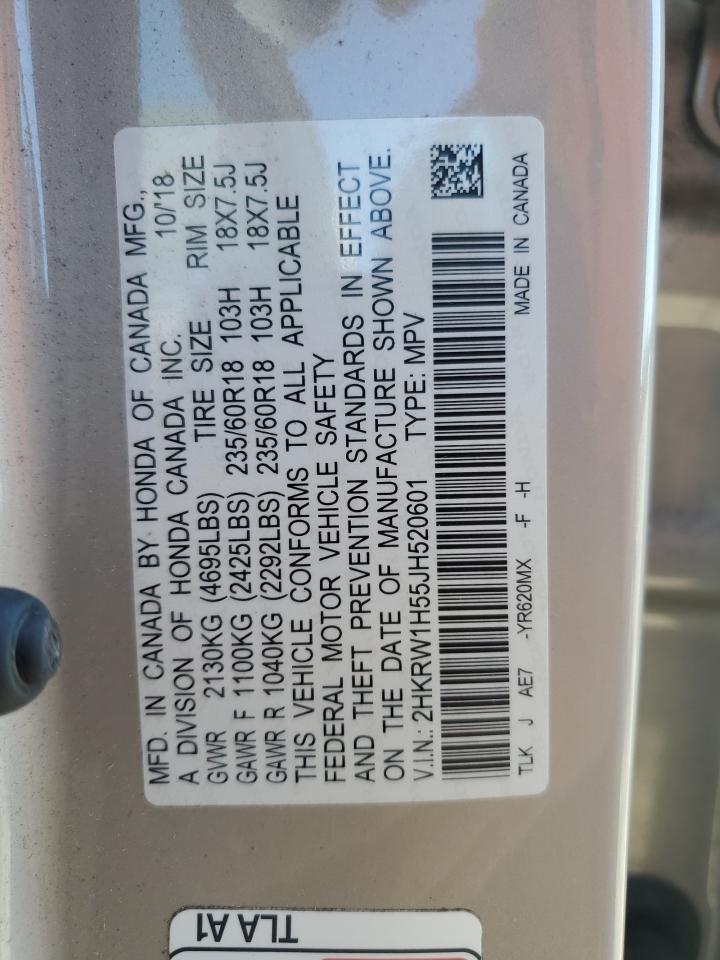 2018 Honda Cr-V Ex VIN: 2HKRW1H55JH520601 Lot: 82519685