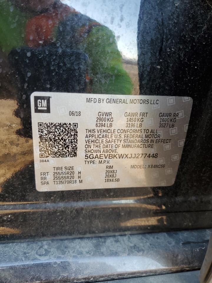 2018 Buick Enclave Premium VIN: 5GAEVBKWXJJ277448 Lot: 86797175