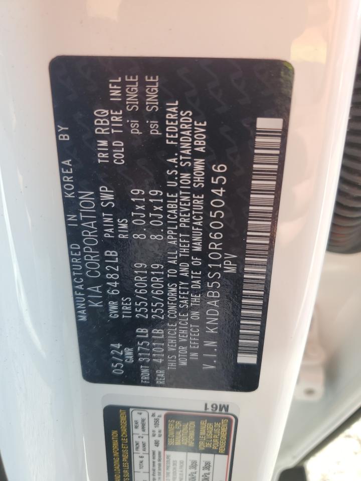 2024 Kia Ev9 Light VIN: KNDAB5S10R6050456 Lot: 86816575