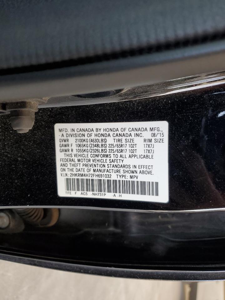 2015 Honda Cr-V Exl VIN: 2HKRM4H72FH691032 Lot: 84462305