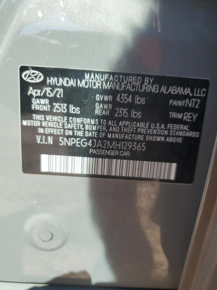 2021 Hyundai Sonata Se VIN: 5NPEG4JA2MH129365 Lot: 82299495