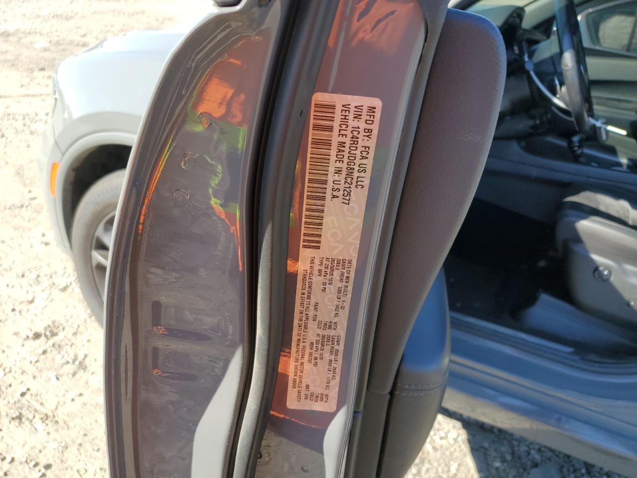 2022 Dodge Durango Gt VIN: 1C4RDJDG8NC212577 Lot: 85749765