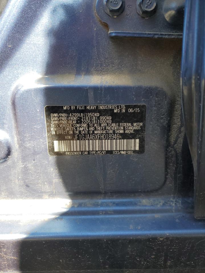 2015 Subaru Impreza VIN: JF1GJAA6XFH018946 Lot: 84220435