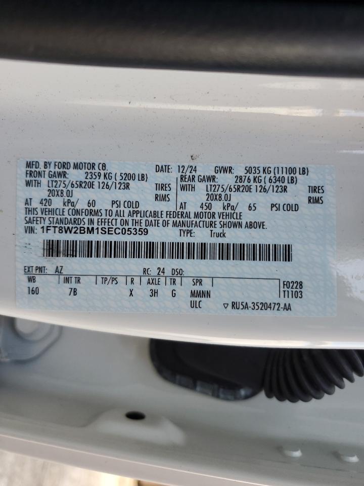 2025 Ford F250 Super Duty VIN: 1FT8W2BM1SEC05359 Lot: 85846635
