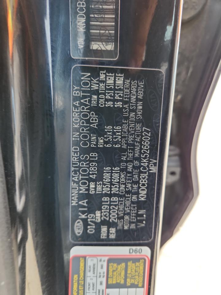 2019 Kia Niro Fe VIN: KNDCB3LC4K5266027 Lot: 89651145