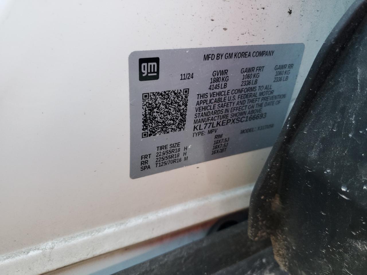 2025 Chevrolet Trax Activ VIN: KL77LKEPXSC166693 Lot: 85823355