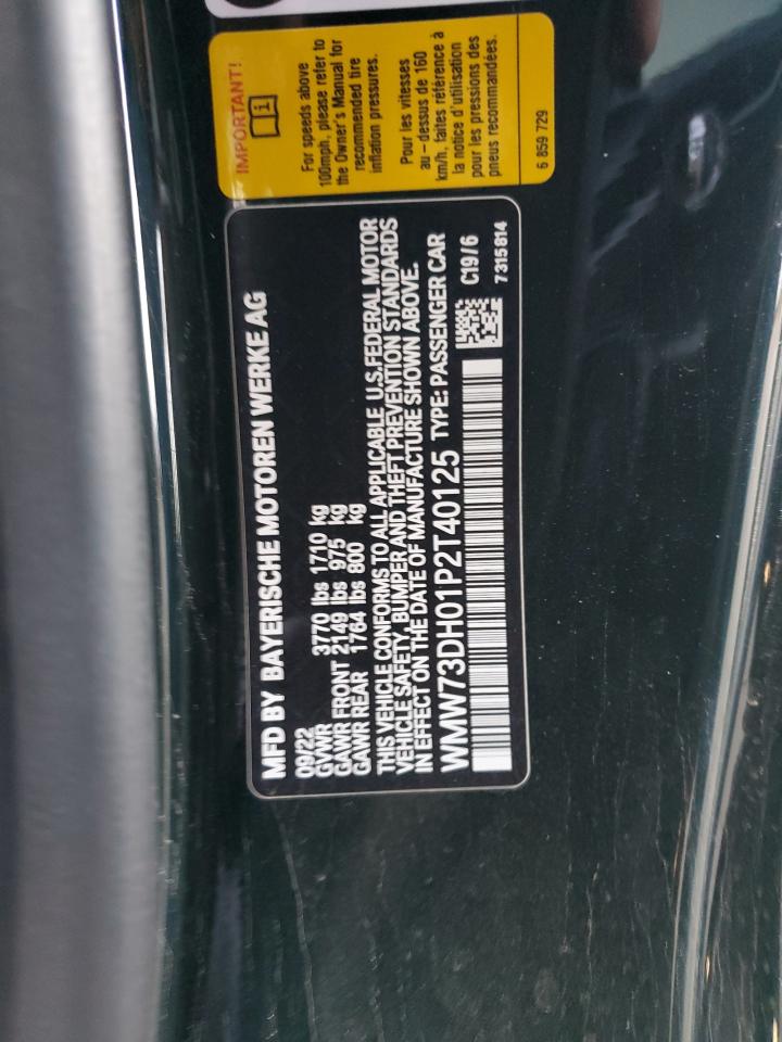 2023 Mini Cooper John Cooper Works VIN: WMW73DH01P2T40125 Lot: 86803465