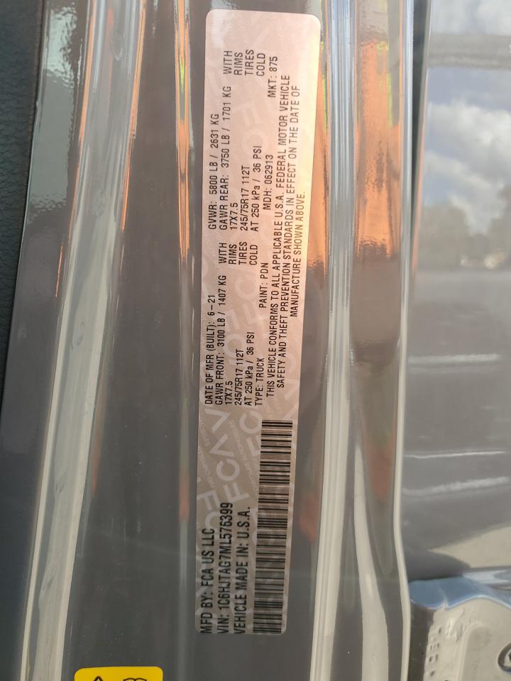 2021 Jeep Gladiator Sport VIN: 1C6HJTAG7ML576399 Lot: 85494875