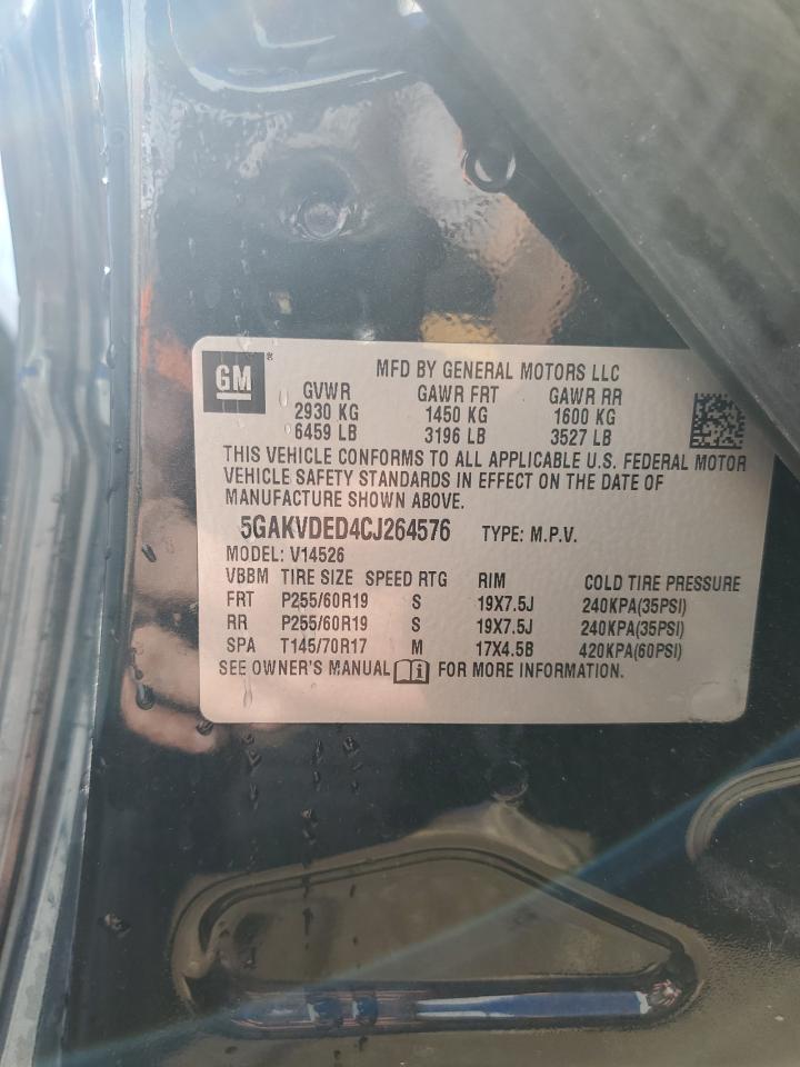 2012 Buick Enclave VIN: 5GAKVDED4CJ264576 Lot: 86434755