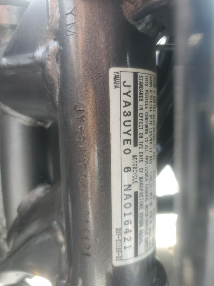 1992 Yamaha Xt600 VIN: JYA3UYE06NA016421 Lot: 85194255