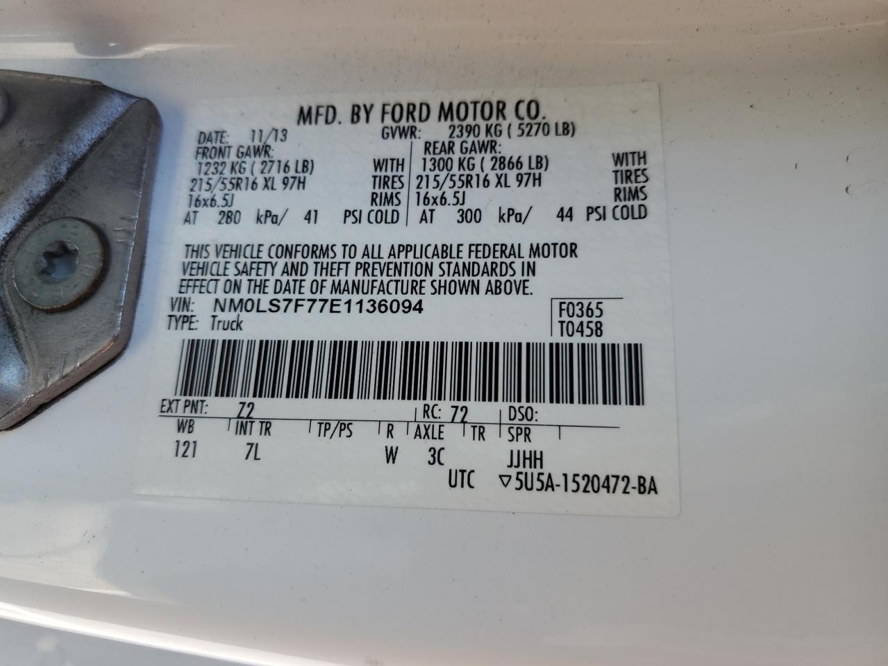 2014 Ford Transit Connect Xlt VIN: NM0LS7F77E1136094 Lot: 86437275