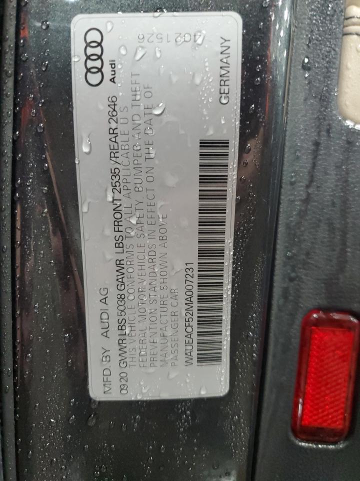 2021 Audi A5 Prestige 45 VIN: WAUEACF52MA007231 Lot: 86272045