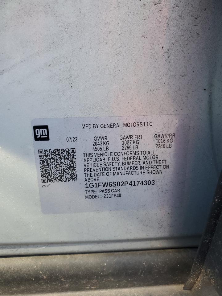 2023 Chevrolet Bolt Ev 1Lt VIN: 1G1FW6S02P4174303 Lot: 87435215