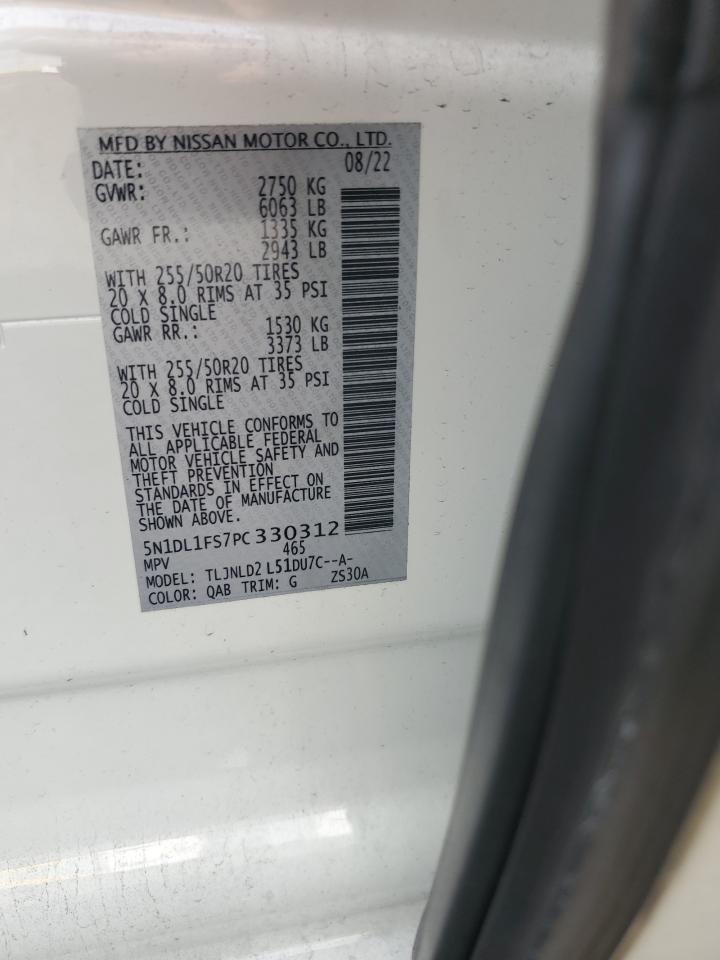 2023 Infiniti Qx60 Luxe VIN: 5N1DL1FS7PC330312 Lot: 89661405