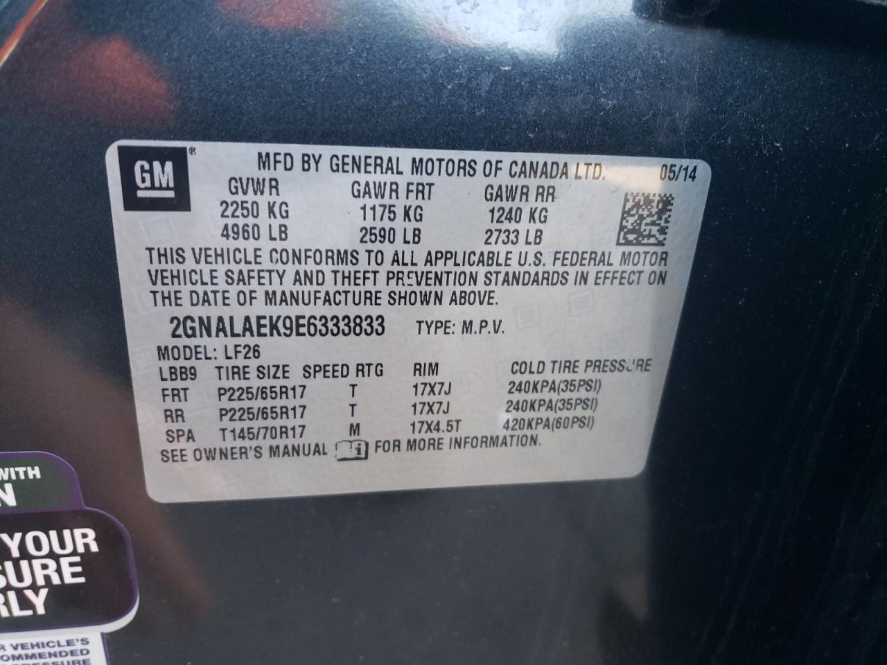 2014 Chevrolet Equinox Ls VIN: 2GNALAEK9E6333833 Lot: 85087265