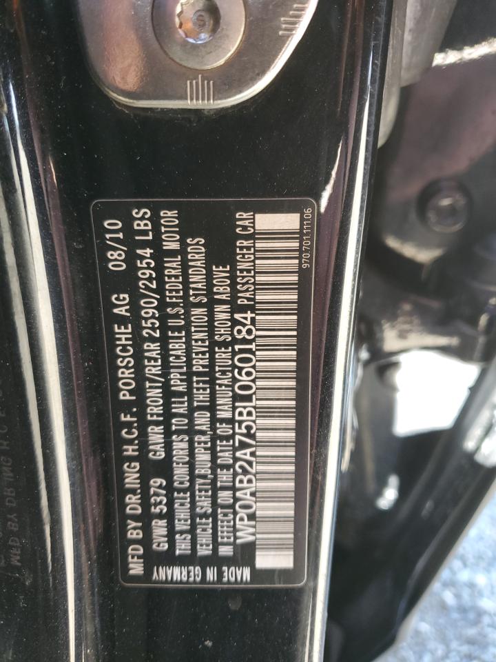2011 Porsche Panamera S VIN: WP0AB2A75BL060184 Lot: 90142315