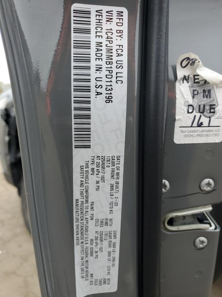 2023 Jeep Cherokee Altitude Lux VIN: 1C4PJMMB1PD113196 Lot: 87013645