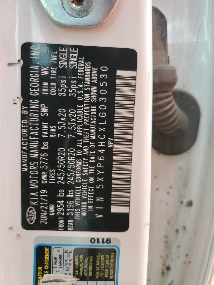 2020 Kia Telluride S VIN: 5XYP64HCXLG030530 Lot: 82274735