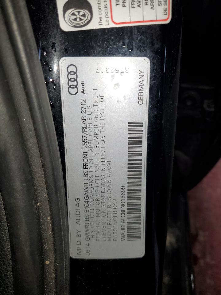 2015 Audi A6 Premium Plus VIN: WAUGFAFC8FN016699 Lot: 82635375