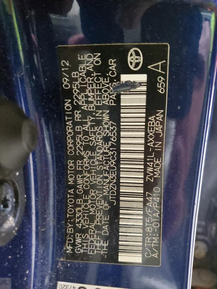 2012 Toyota Prius V VIN: JTDZN3EU9C3176537 Lot: 84999275