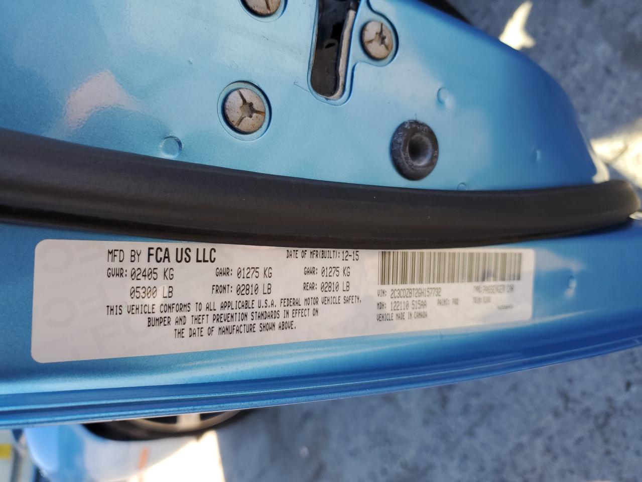 2016 Dodge Challenger R/T VIN: 2C3CDZBT2GH157732 Lot: 86151195