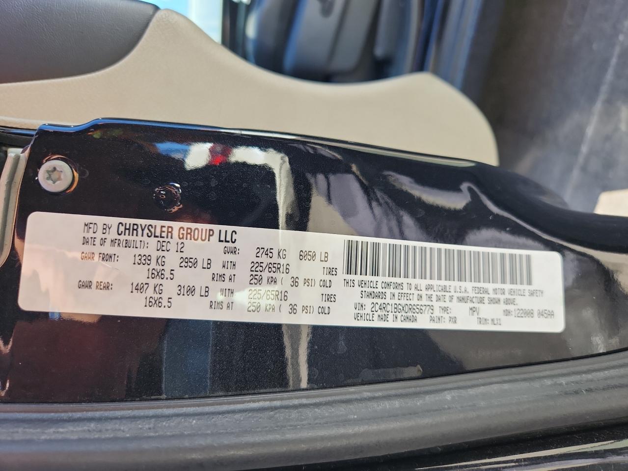 2013 Chrysler Town & Country Touring VIN: 2C4RC1BGXDR656779 Lot: 82355155