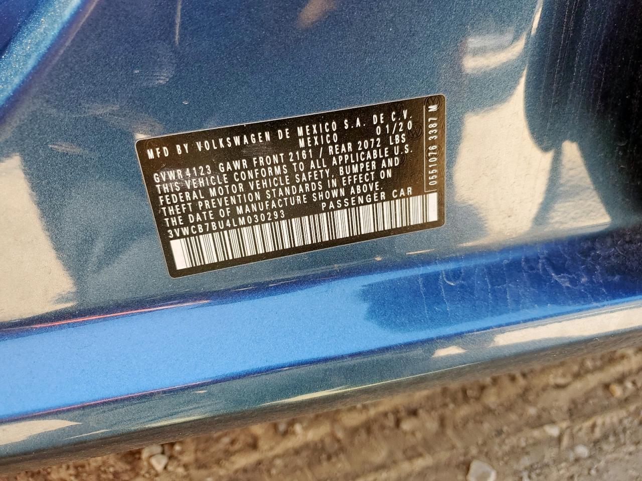 2020 Volkswagen Jetta S VIN: 3VWCB7BU4LM030293 Lot: 85930105