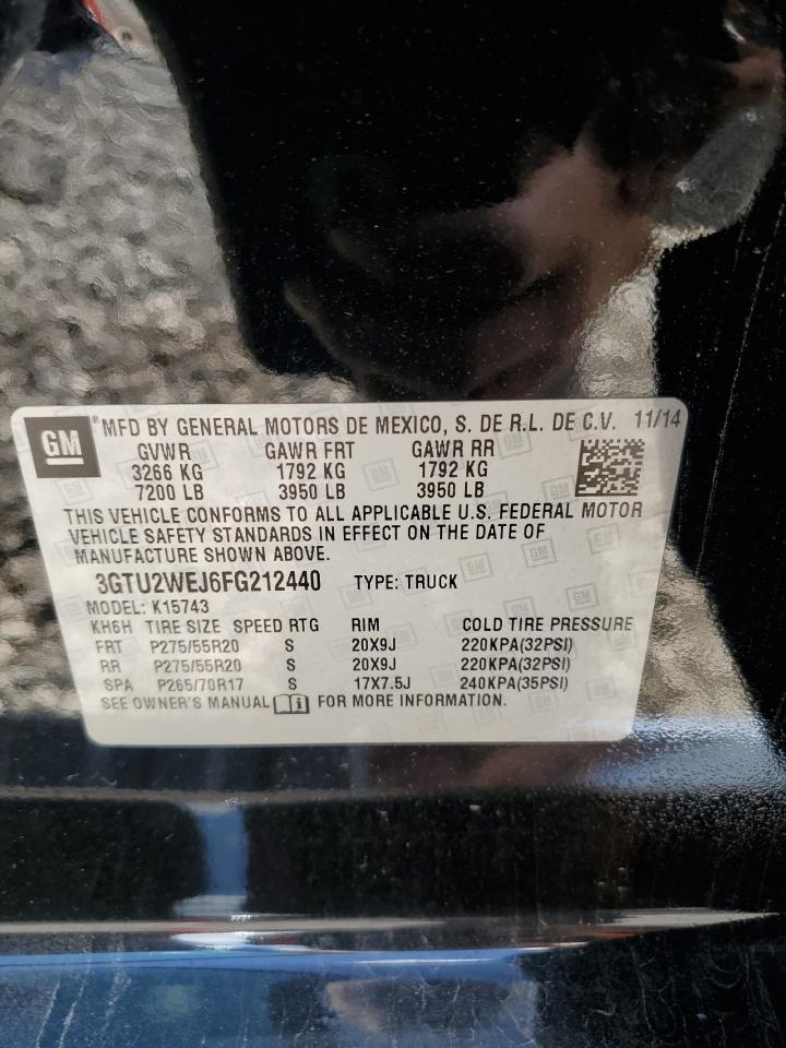 2015 GMC Sierra K1500 Denali VIN: 3GTU2WEJ6FG212440 Lot: 89556305