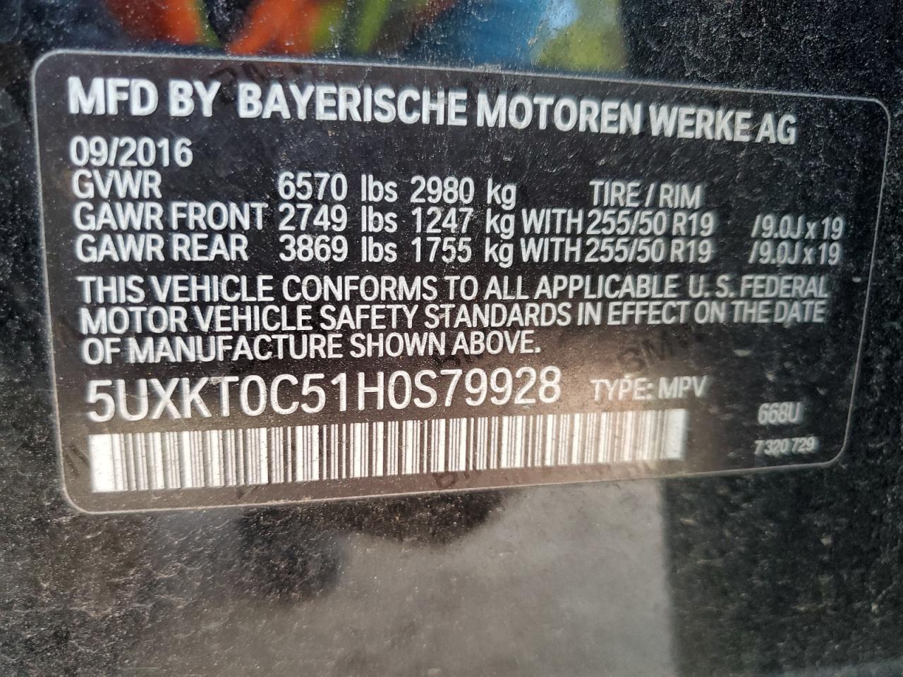 2017 BMW X5 Xdr40E VIN: 5UXKT0C51H0S79928 Lot: 85786115