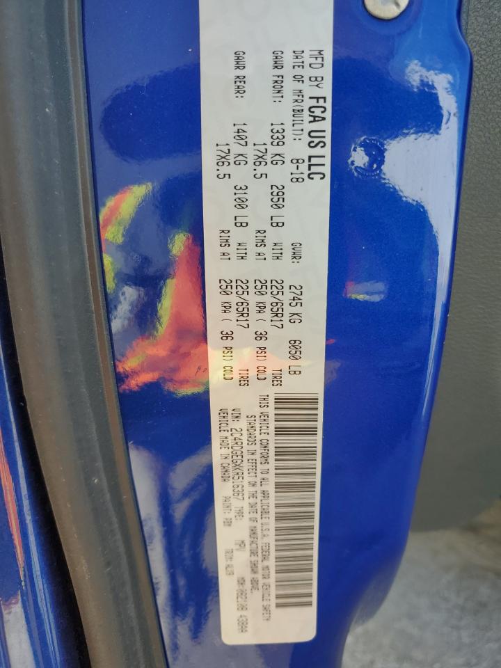 2019 Dodge Grand Caravan Gt VIN: 2C4RDGEGXKR516367 Lot: 85704595