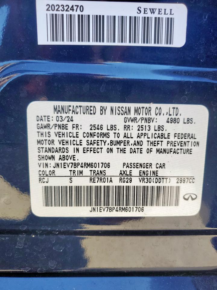 2024 Infiniti Q50 Luxe VIN: JN1EV7BP4RM601706 Lot: 90736465